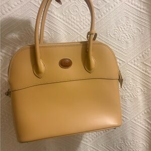 Elegant Tan Dome Satchel